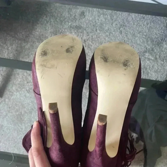 JustFab Niara Burgundy‎ Heeled Boots Size 9 - Picture 8 of 8